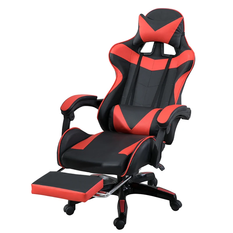 new popular cheap price leather computer gamer swivel high back comfortable revolving gaming chair with footrest