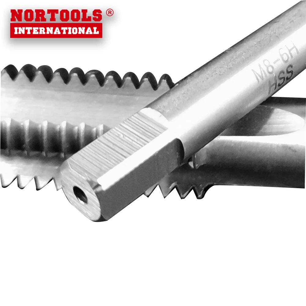 
Perfect Sales DIN352 3PCS HSS straight flute ISO metric coarse thread tools Hand Taps 