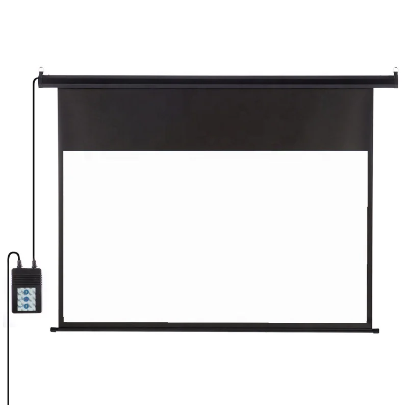 60-400 inch 16:9 Electric motorized projection screen Drop Down Professional Projector Screen with remote controller