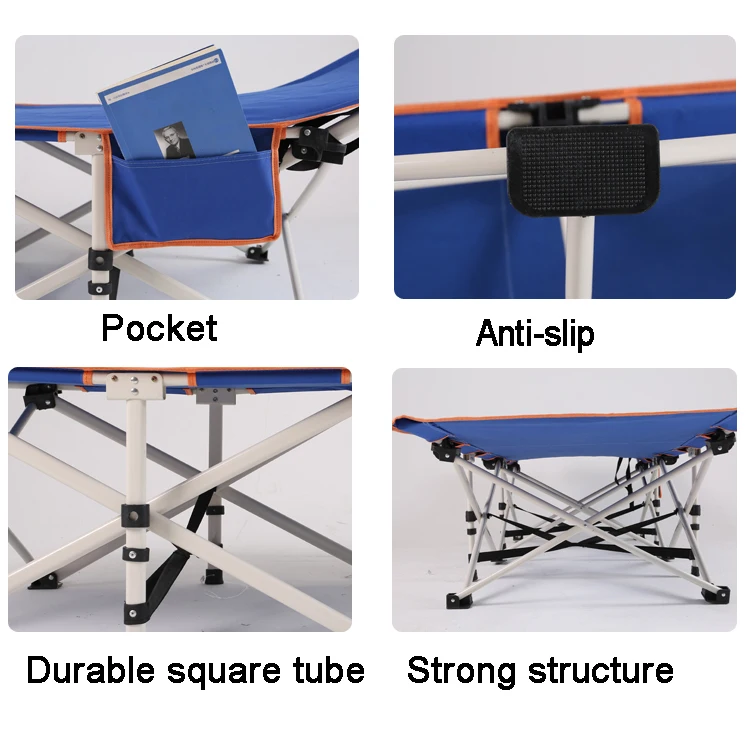 Factory directly supply customized portable folding camping bed nz single cot bed