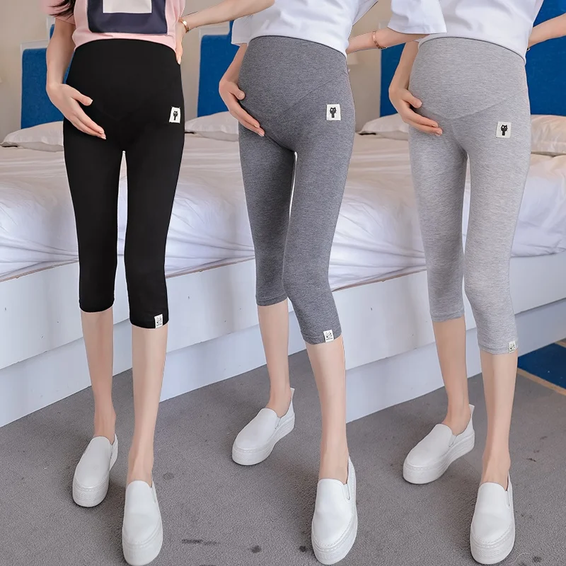 
Cheap Pregnant Women Adjustable Mid Length Elastic Maternity Pants 