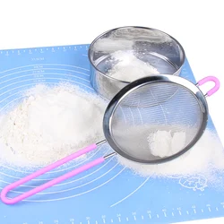 Stainless Steel Mesh Strainer 7-20CM Mesh Strainer with Silicone Handles