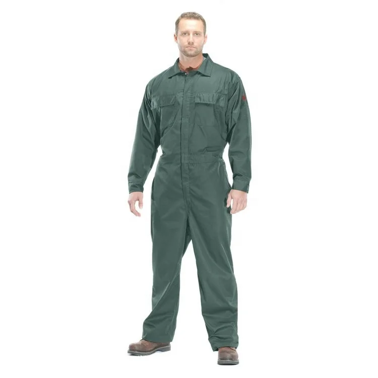 Hot Sale One Piece Polyester / Cotton Green Coverall