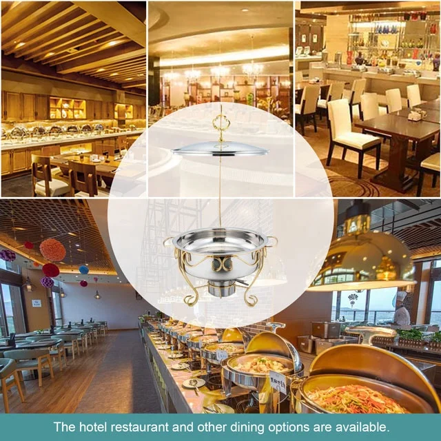 New Design Modern Luxury Stainless Steel Gold Heater Chaffing Dish Buffet Food Warmer Set,Hanging Decorative Fancy  Chafing Dish