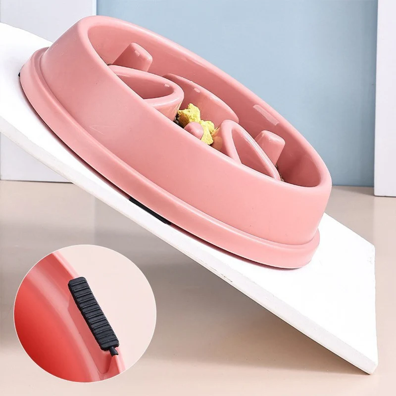 Eco Friendly Non Slip Pet Slow Eating Drinking Feeding Food Container Dog Water Bowl Mat Dog Pet Slow Bowls Feeders