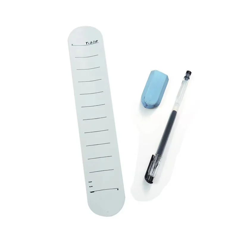 Stationery School Supplies Writable Ruler Silicone Slap Bracelet
