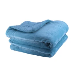 perrserker plush throw blanket 100% polyester flannel sherpa fleece blanket in cheap price