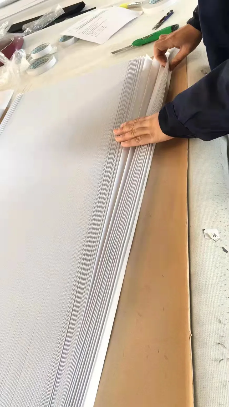 One Time Easy to Cut and Install Temporary Cordless Paper shade and Blinds