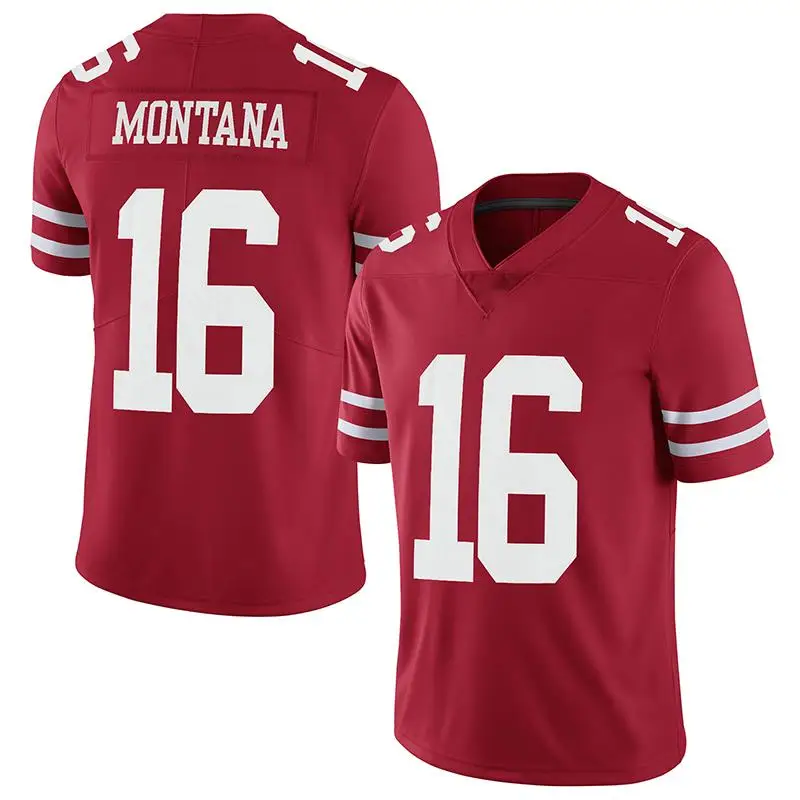 Wholesale Nfl 16# Montana 85# Kittle 10# Garoppolo 97# Bosa Jersey Custom Football Shirts American Uniform Football Jerseys