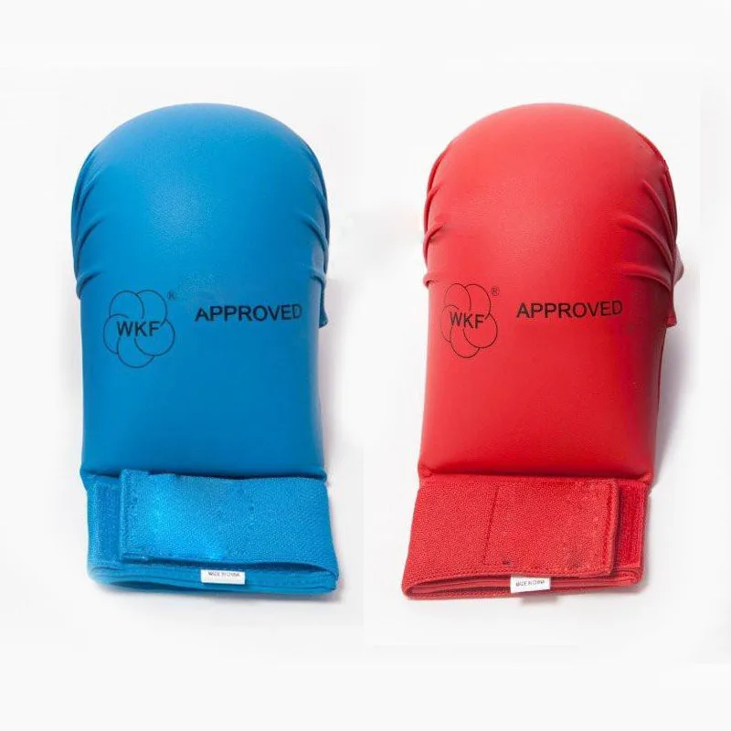 WKF approved Training Martial Arts hand protector Leather Karate Gloves
