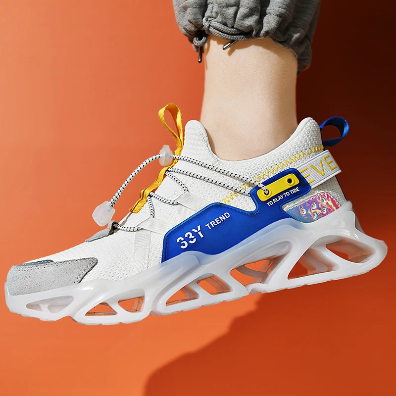  New Fashion Sports Running Shoes Men Summer Mesh Jogging Outdoor Popular Blade Sole Student Trended men