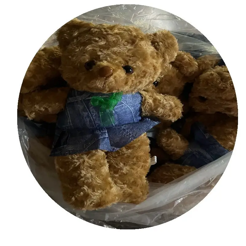 China Toy Factory Stuffed Plush Teddy Bear T shirts Wholesale Custom LOGO Cute Soft Plush Toy Brown Teddy Bear