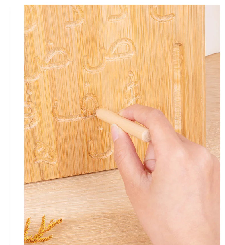 Language Toys Arabic double-sided letter tracing Alphabet Numbers kids learning Writing Board wooden puzzle game