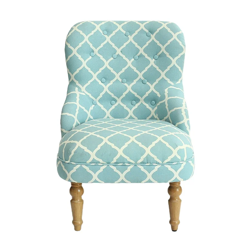 Living Room furniture Single Sofa Curved Back Modern Leisure Chair Print Fabric Accent Chair