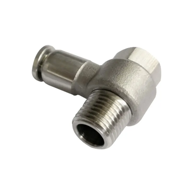 External hexagonal pneumatic thread quick connector Copper pneumatic joint Stainless steel pneumatic joint