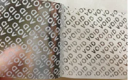 Vinyl anti-fake anti-countefeit label security code sticker VOID labels