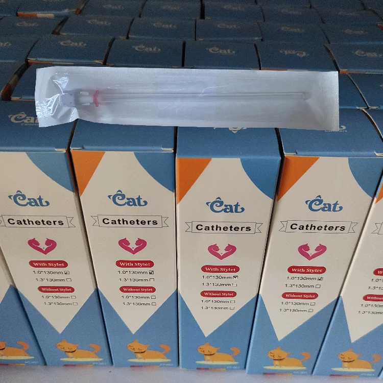 1.0mm and 1.3mm urinary catheter Pet hospital Disposables Cat Catheter with Stylet