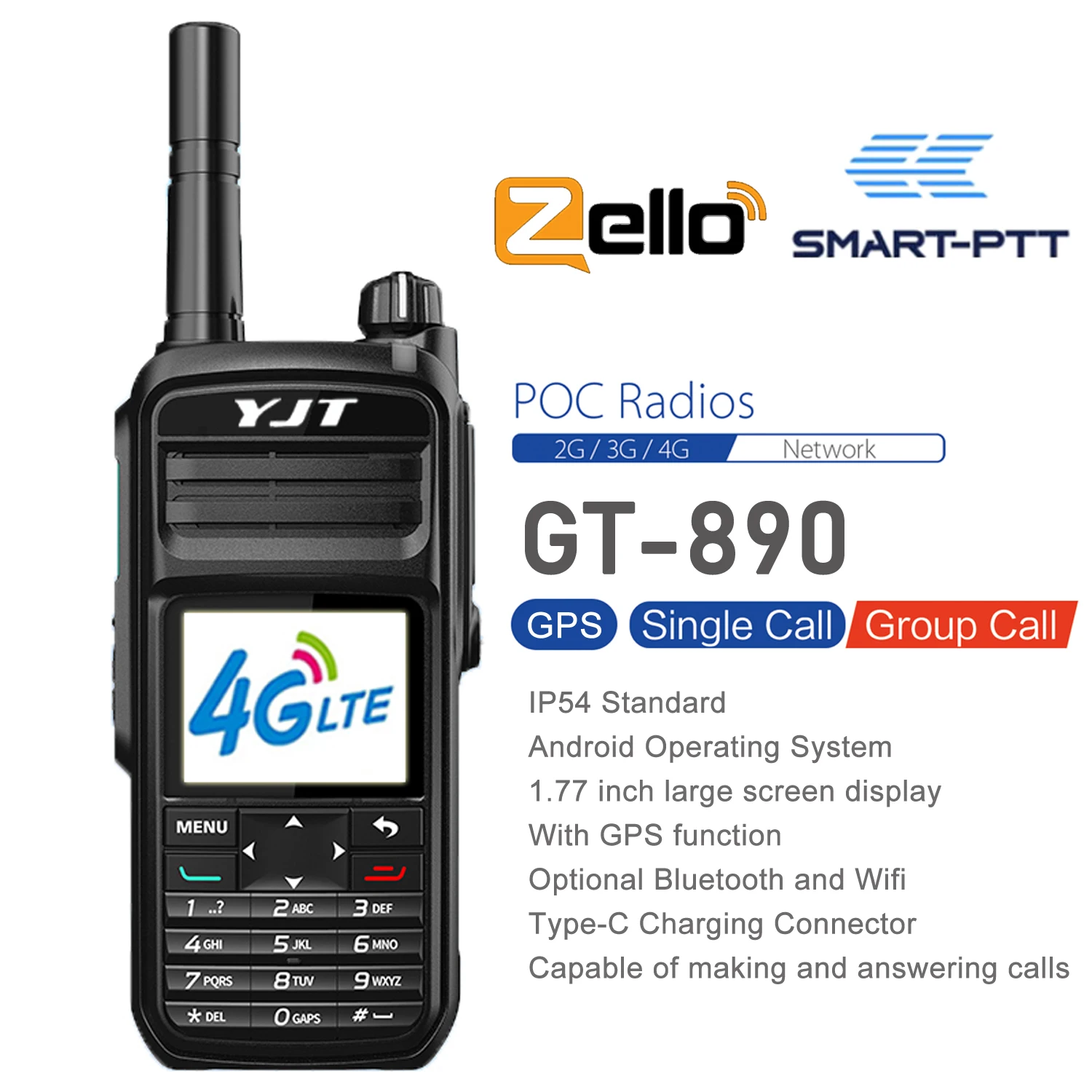 Long Distance GT-890 Zello Cell 4G Sim Card Phone Ptt Radios H468 Handheld Walkie-Talkie Guangdong