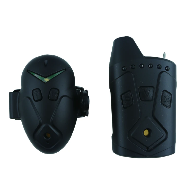 Adjustable Tone 6 LED Indicators Waterproof JZH-RF5618 Black 4+1 Catfish Bite Alarm Fishing CE Certified Streams Lakes Made ABS