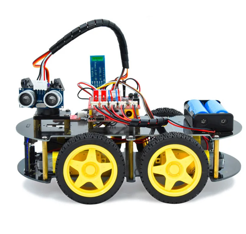 Аксессуары для DIY интеллектуальный 4WD робот умный автомобильный кодировщик батарейный блок приводной двигатель развивающие игрушки робототехника комплект Arduino