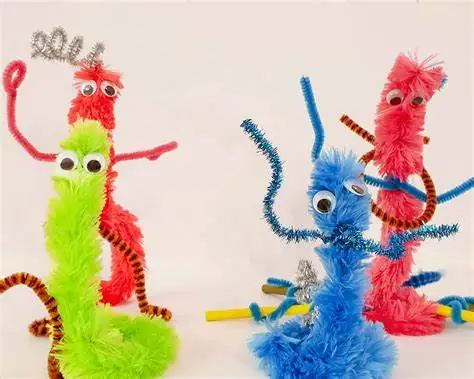 Red Green White Craft Chenille Stems Bulk Art Pipe Cleaners for Creative Home Christmas Decoration Supplies Arts Project