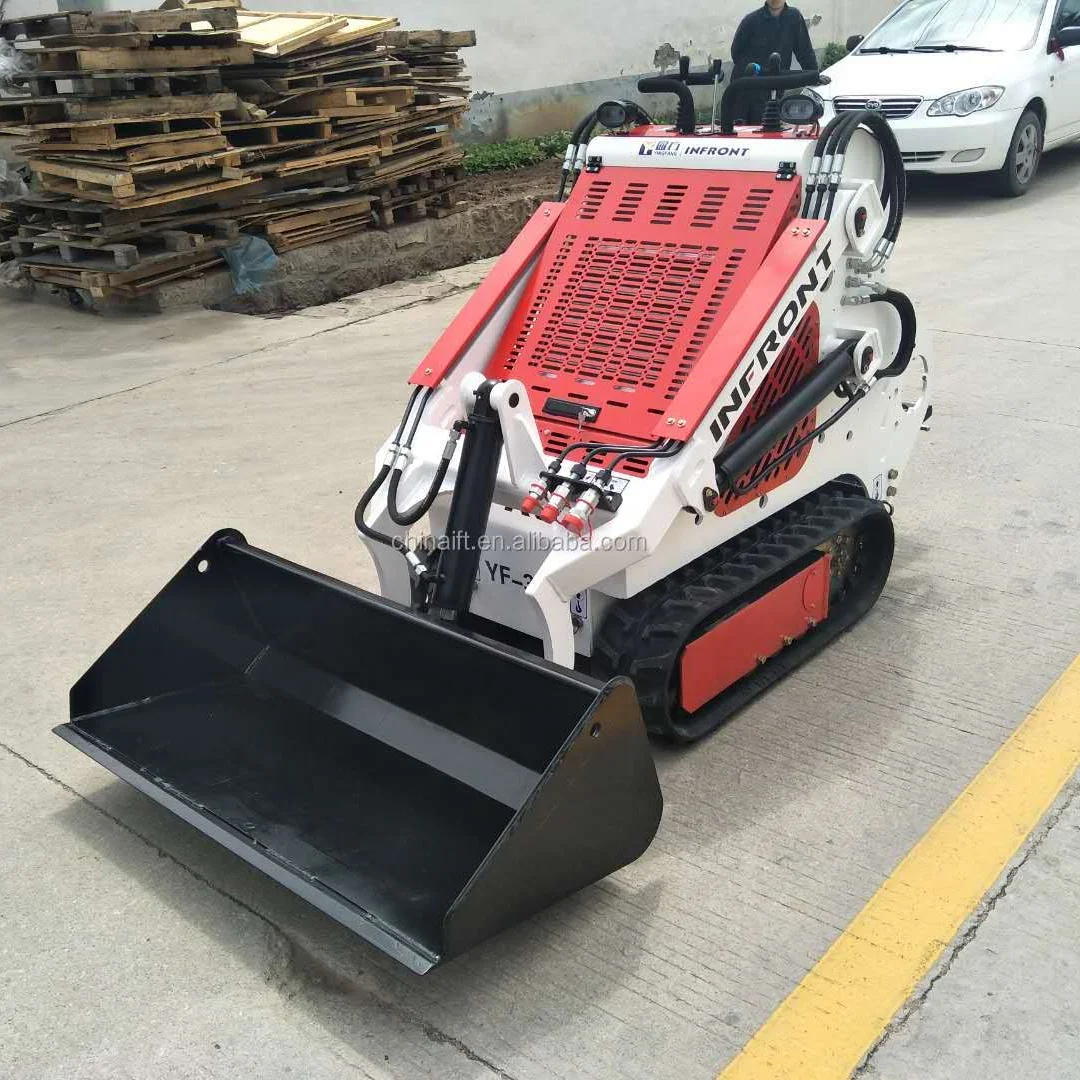 23hp Mini Digger Rubber Tracked Mini Skid Steer Loader with Bucket Auger
