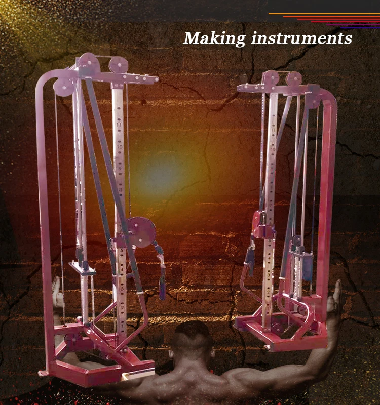 Commercial Gym equipment  pin selection strength machine  world fitness Dual Cable Adjustable cable crossover machine