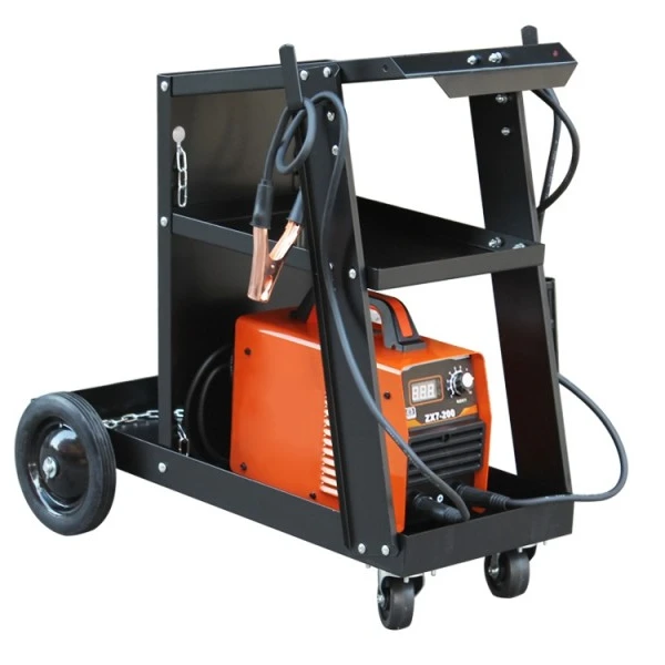 WT4221 Welder 3 Tiers Rolling MIG Universal Gas Cylinder Chain Steel Welding Machine Trolley Cart