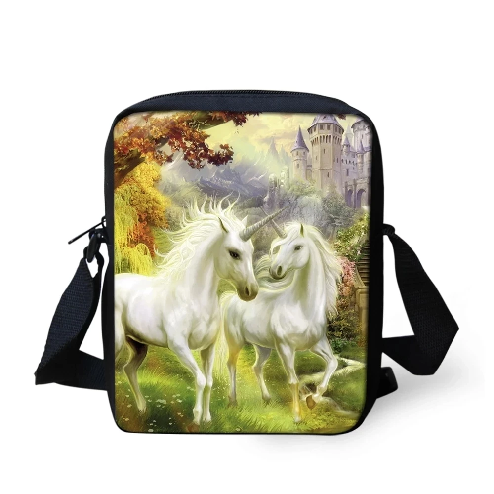 2022 Fashion Design Unicorn Print Diagonal Bag Shopping Travel Shoulder Diagonal Kid jelly Fantasy Mini Cross-body Shoulder Bag
