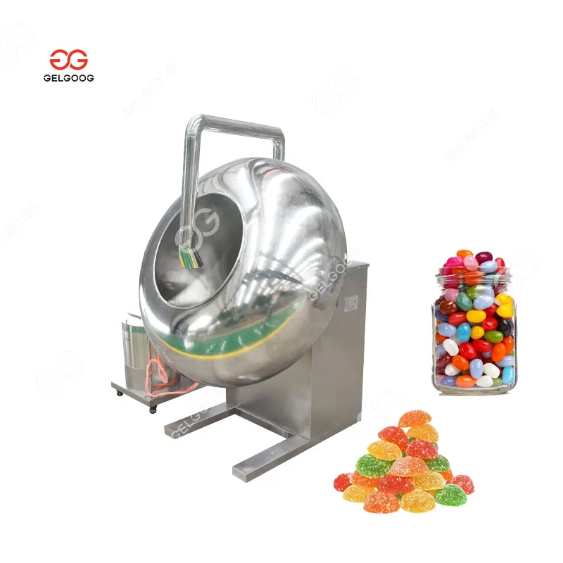 Stainless Steel Automatic Tilting Sugar Candy Drum Making Coating Equipment Chocolate Dragee Machine