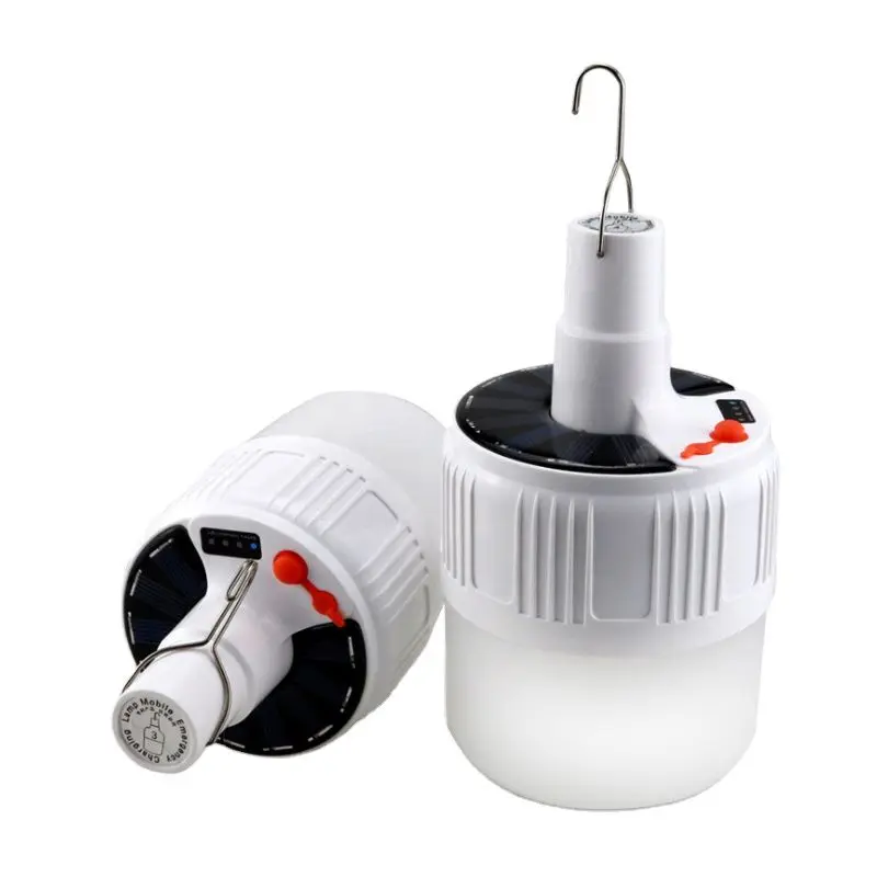 Уличный поставщик, лампа для ночного освещения рынка, беспроводная аварийная лампа на солнечной батарее, T-образный Usb перезаряжаемая Светодиодная лампа освещения