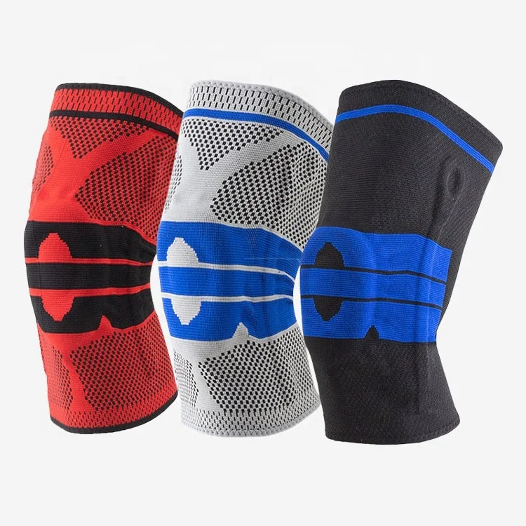 Knee Brace Compression Sleeve for Knee Pain Wraps with Silicone Gel Spring Support Knee Brace Protector