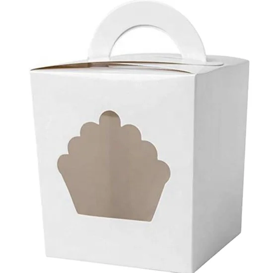 Kraft Cake Boxes with Window Gift Packing Bakery Boxes Dessert Pastry Cupcake Pie Cookies cake packaging box