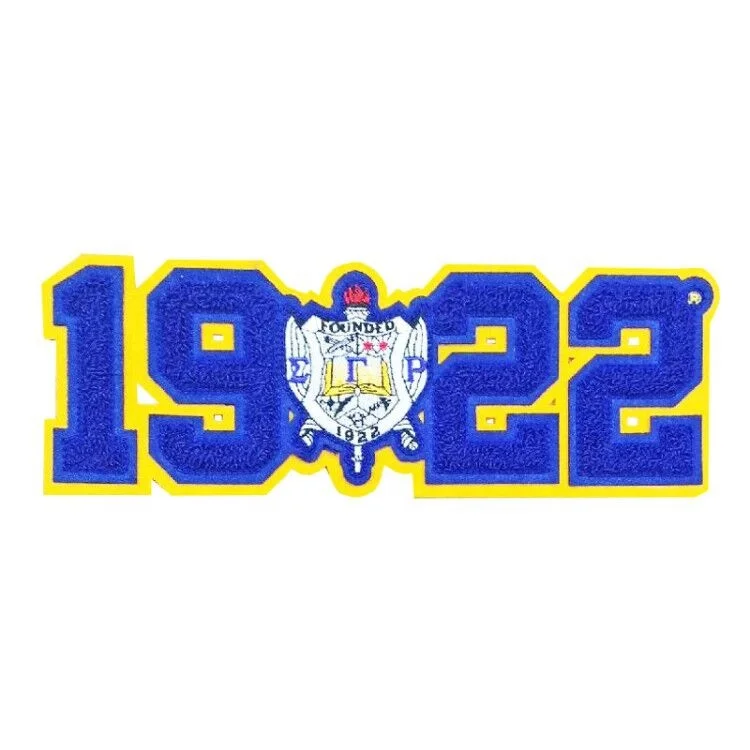 Sigma gamma rho 1922 patches custom embroidery chenille Fraternity Sorority Greek Letters Patches