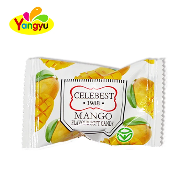 Halal Mango Soft Candy Cube Mango Fruit Flavor Jelly Soft Candy
