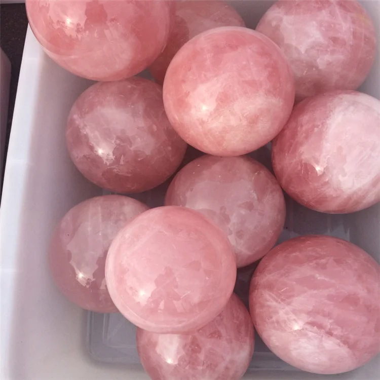 SGS love energy Soul Star Chakra natural rose quartz crystal balls for sale