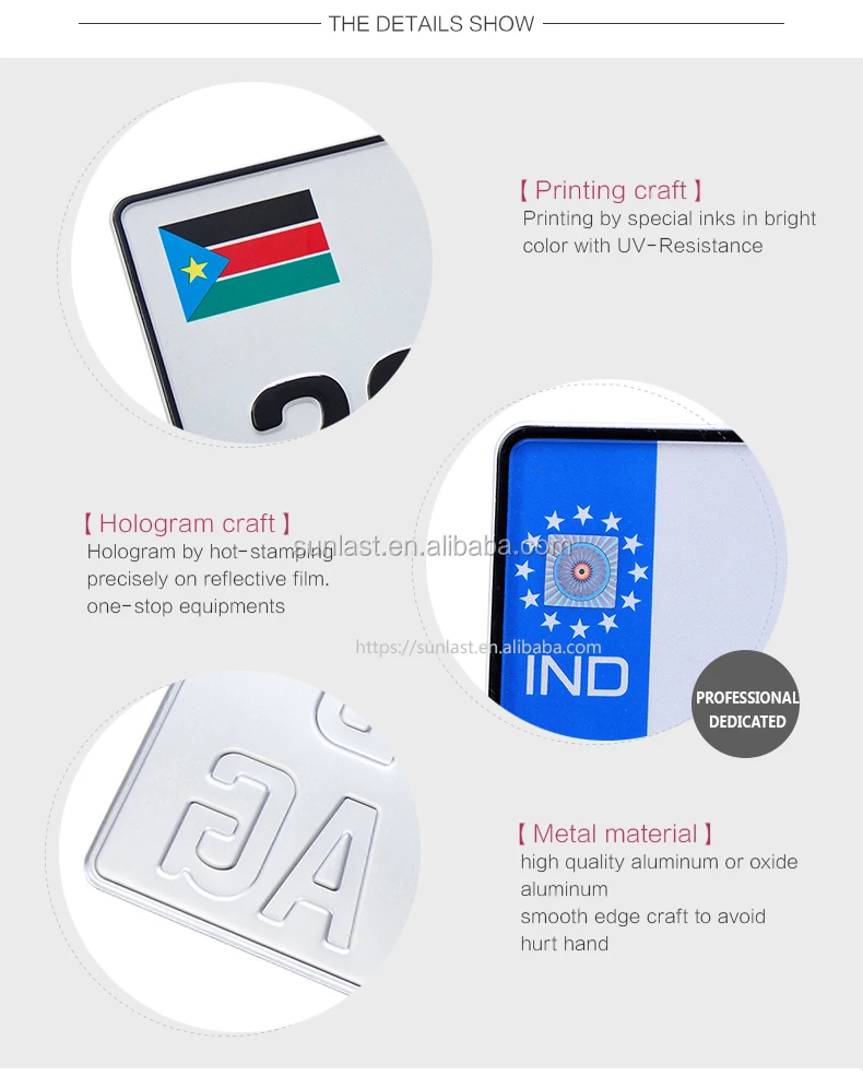 Custom aluminum car license plate China Wholesale Waterproof Metal 3d Aluminum Souvenir Fridge Magnet