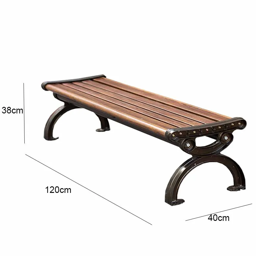 Street  steel iron Frame  morden  park  chair with armrest Cast iron garden bench in outdoor