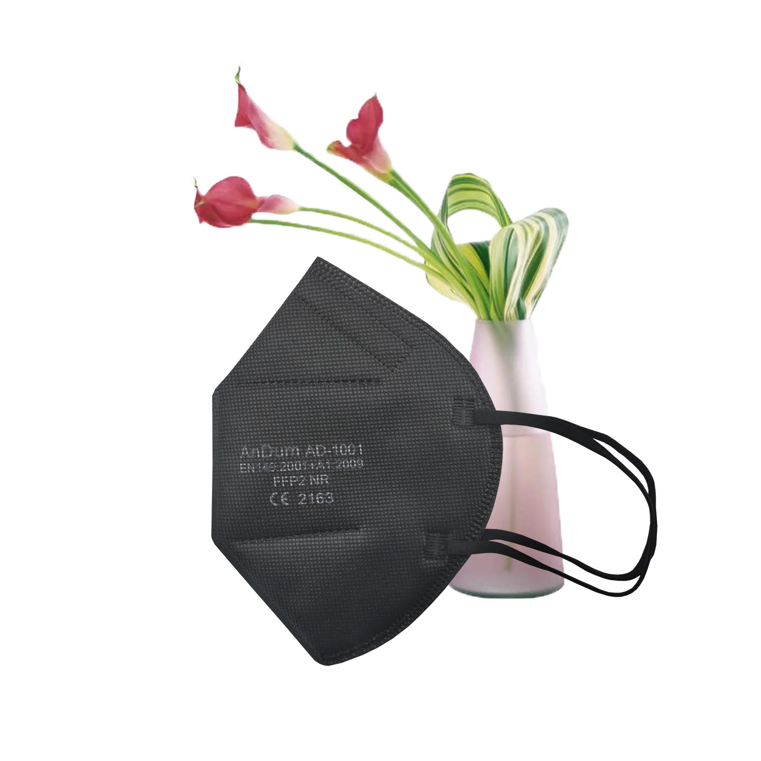 
AnDum wholesale stylish and breathable disposable FFP2 dust black mask with filter 