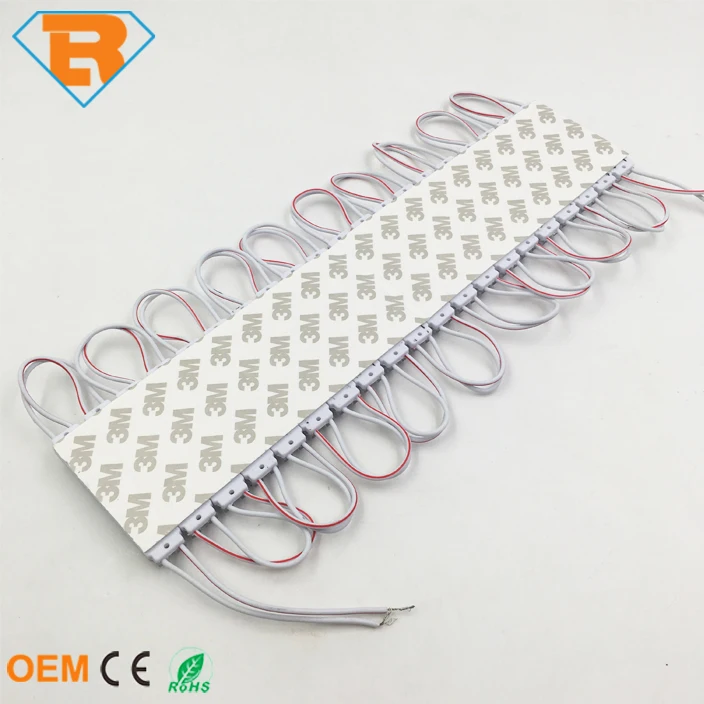 Ultrasonic Making Waterproof IP67 LED Module Light DC12V 3SMD 2835 1.5W With Optical Lens aluminum PCB