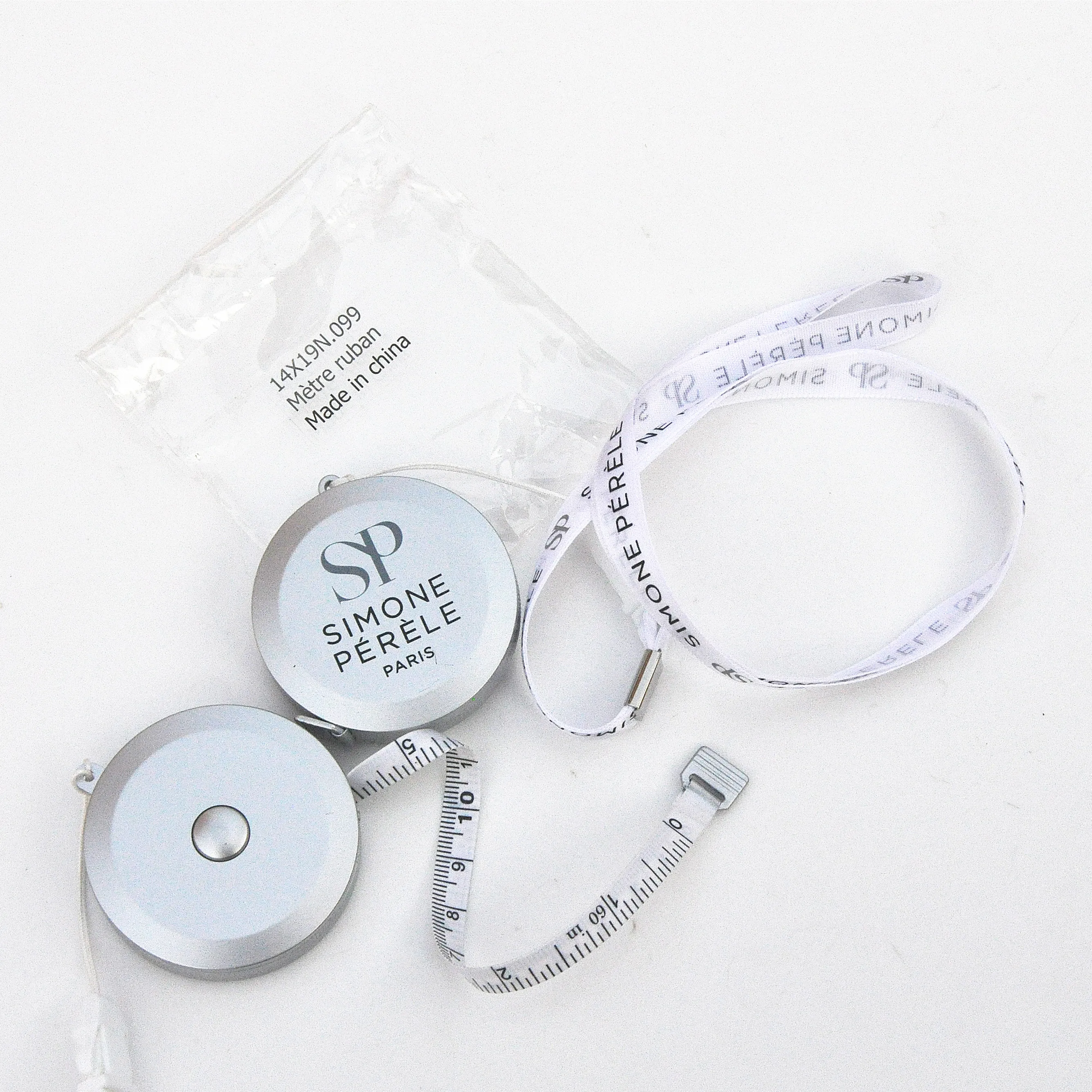 150cm/60inch silver modern measure measuring tape keychain retractable hook special tape measure with level and key chain
