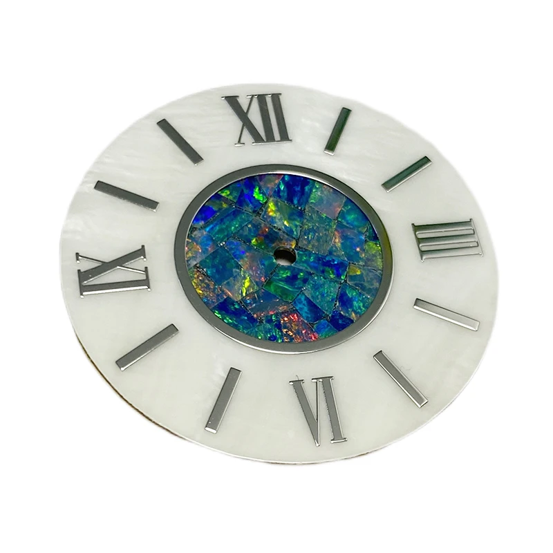 ETA2824 NH35 NH36 Movement White Mother-of-Pearl Natural Mosaic Opal Spliced Watch Dial