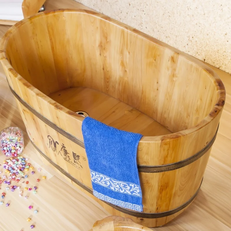 Portable Indoor Kids Wooden Bathtub For Sale Freestanding Baby Bath Tub