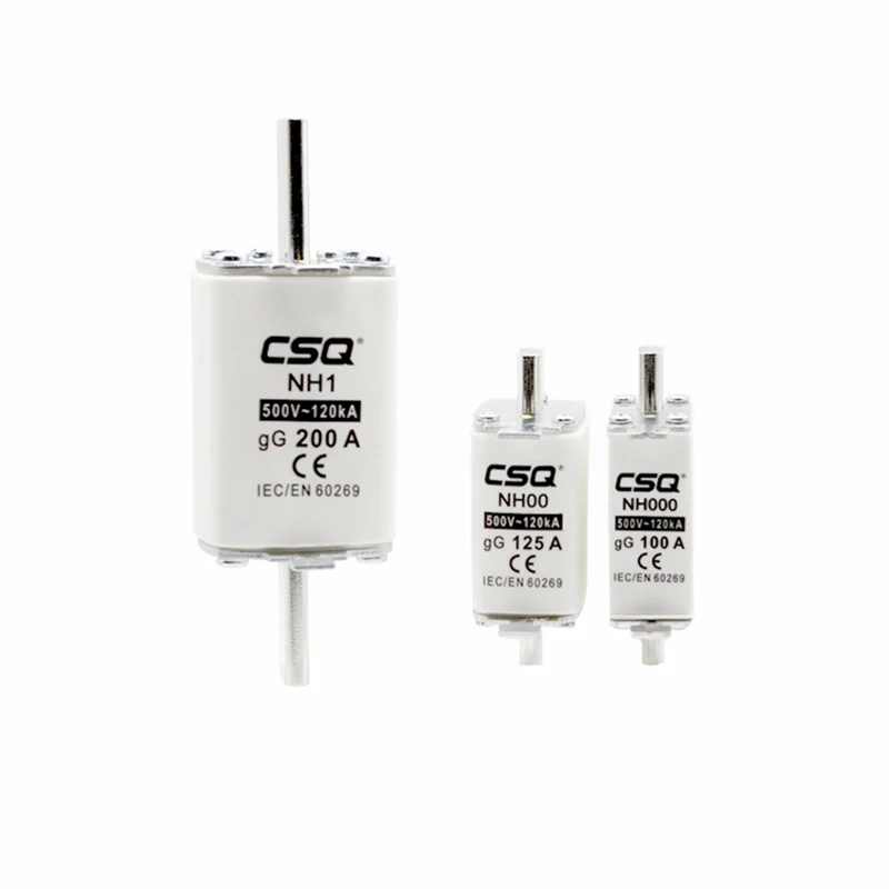 CSQ Nt2 Lv 315A Cutout Nh Hrc Ceramic Rt16-00 30A Nh2 20A  Copper T3 Fuse Links 63A 80A 15A