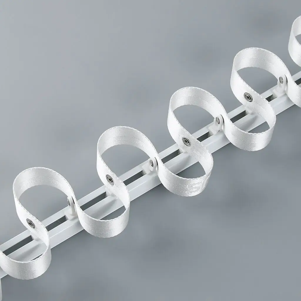 Office Building Wave Curved Electric Curtain Track Overlap Curtain Track Accessories Serpentine Accessories Metal Single Modern