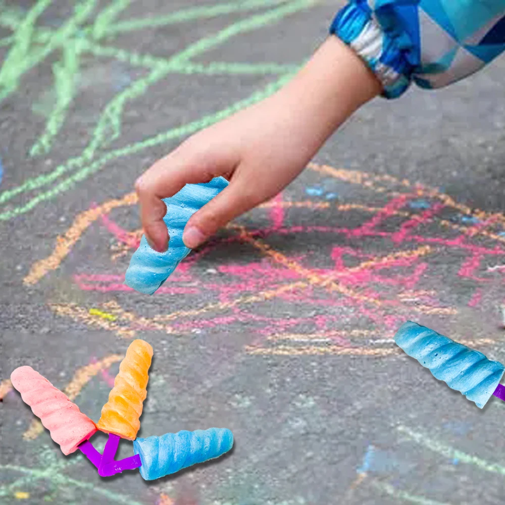 Wholesale 3pcs Washable Popsicle Shaped Sidewalk Chalk For 3+ Kids