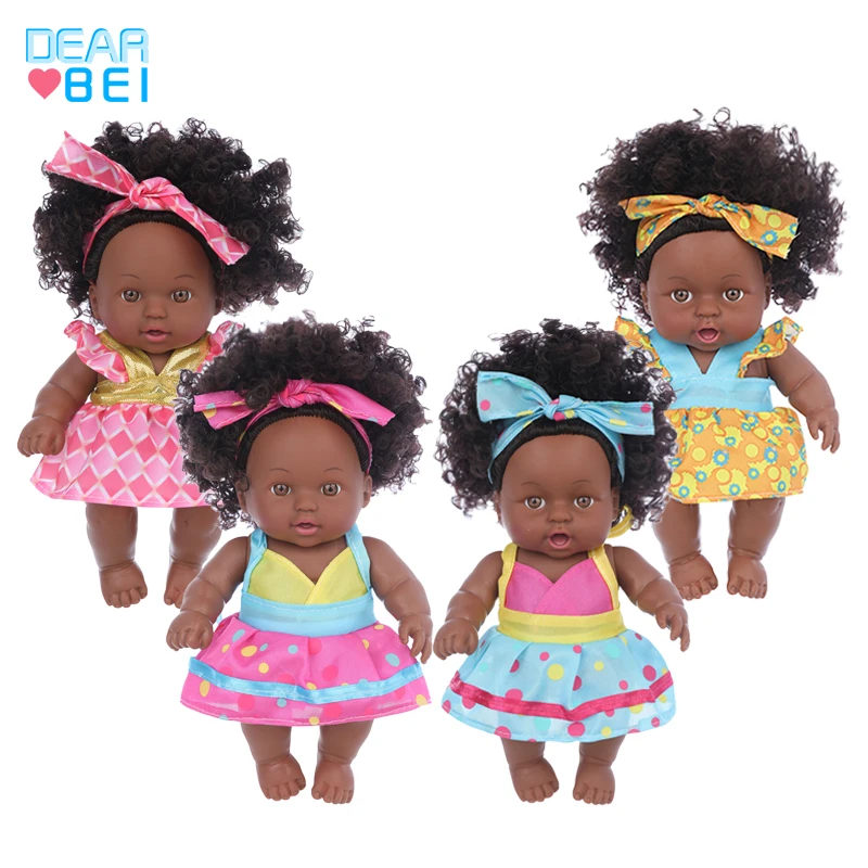 Black Girl Dolls Reborn Baby Realistic Dolls Lifelike 8 inch Baby Play Dolls Fun Kids Toy Gifts