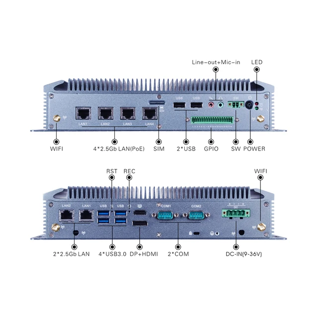10th i5-10210U  Comet lake-U Series Onboard CPU embedded Industrial Computer 6*LAN