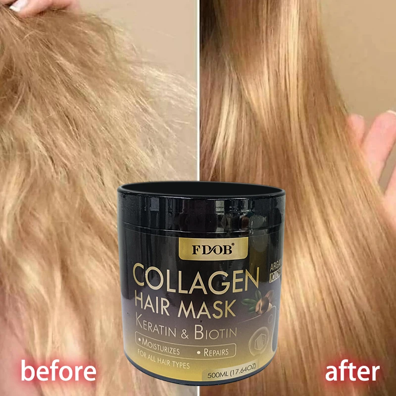 Magic Hair mask Salon uses deep conditioning moisturizing cream OEM repair collagen hair mask 500ml large capacity