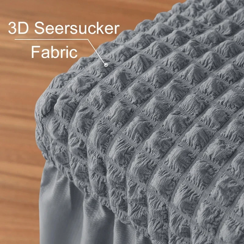 Nordic Rattan Skirt Jacquard Chair Cover Plain Banquet Hotel Party Wedding Chair Cover for All Seasons Good Sales Arm Chair Use